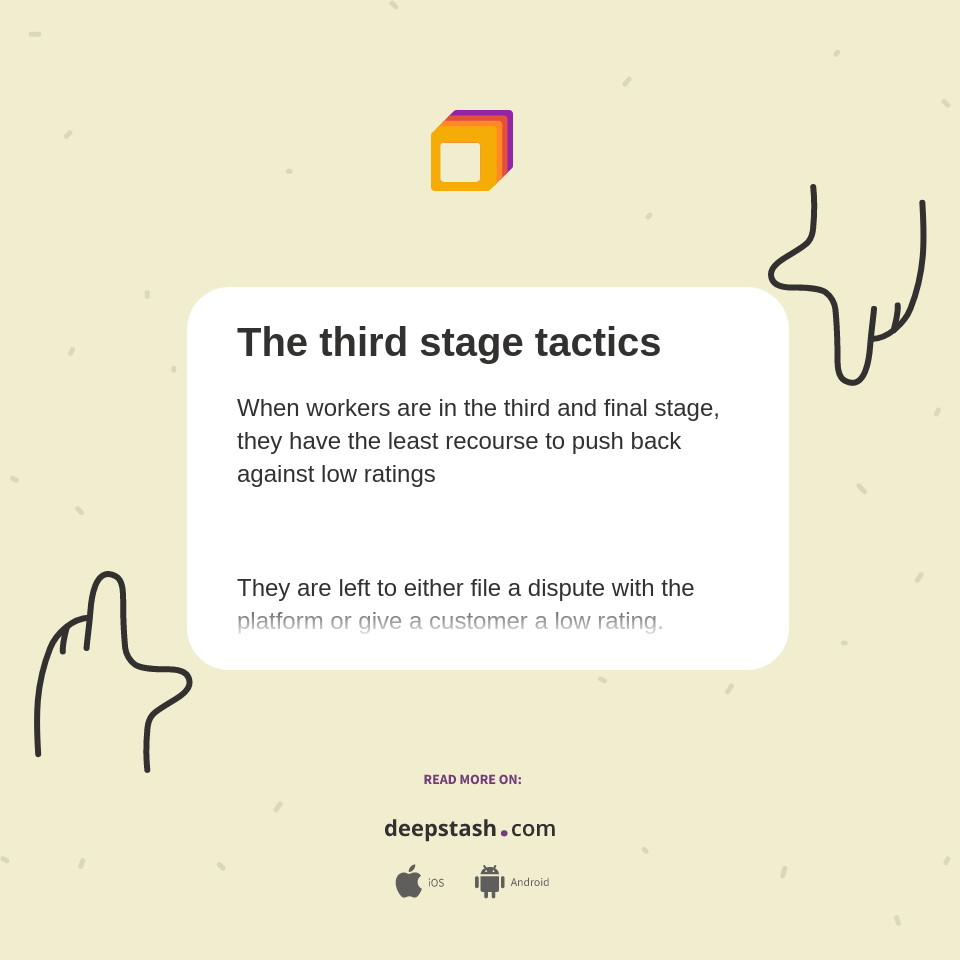 The third stage tactics - Deepstash
