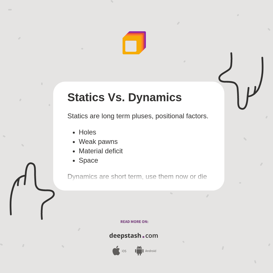 Statics Vs. Dynamics - Deepstash