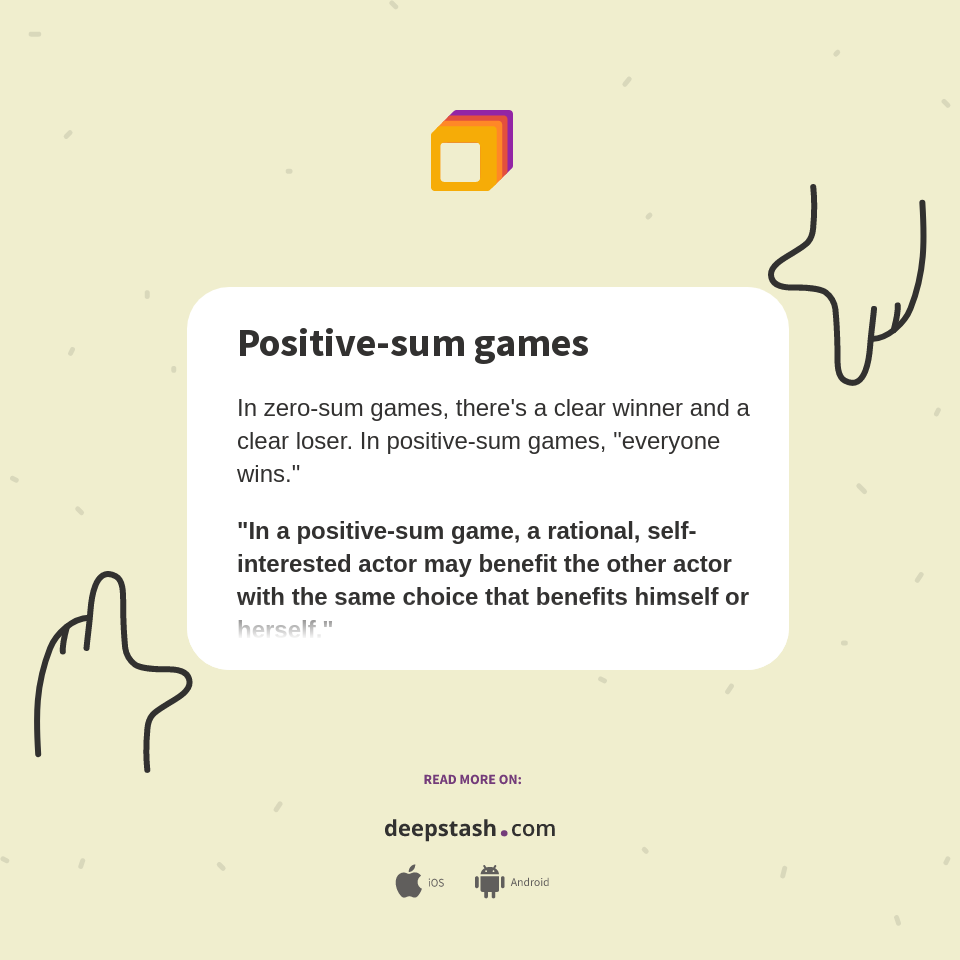 Positivesum games Deepstash