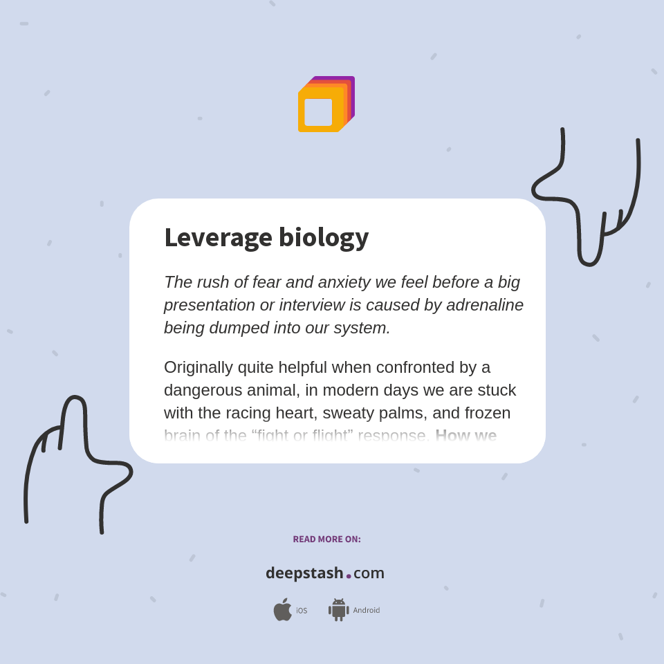 Leverage biology Deepstash