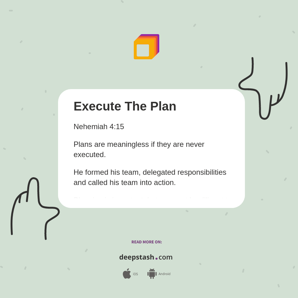 Execute The Plan - Deepstash