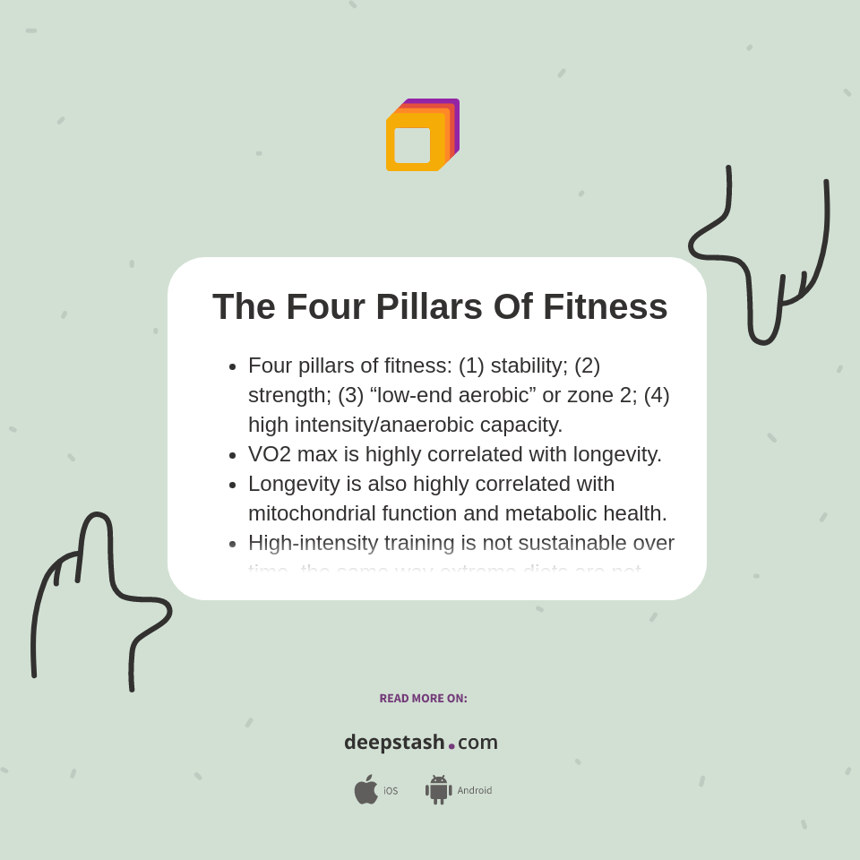 The Four Pillars Of Fitness Deepstash