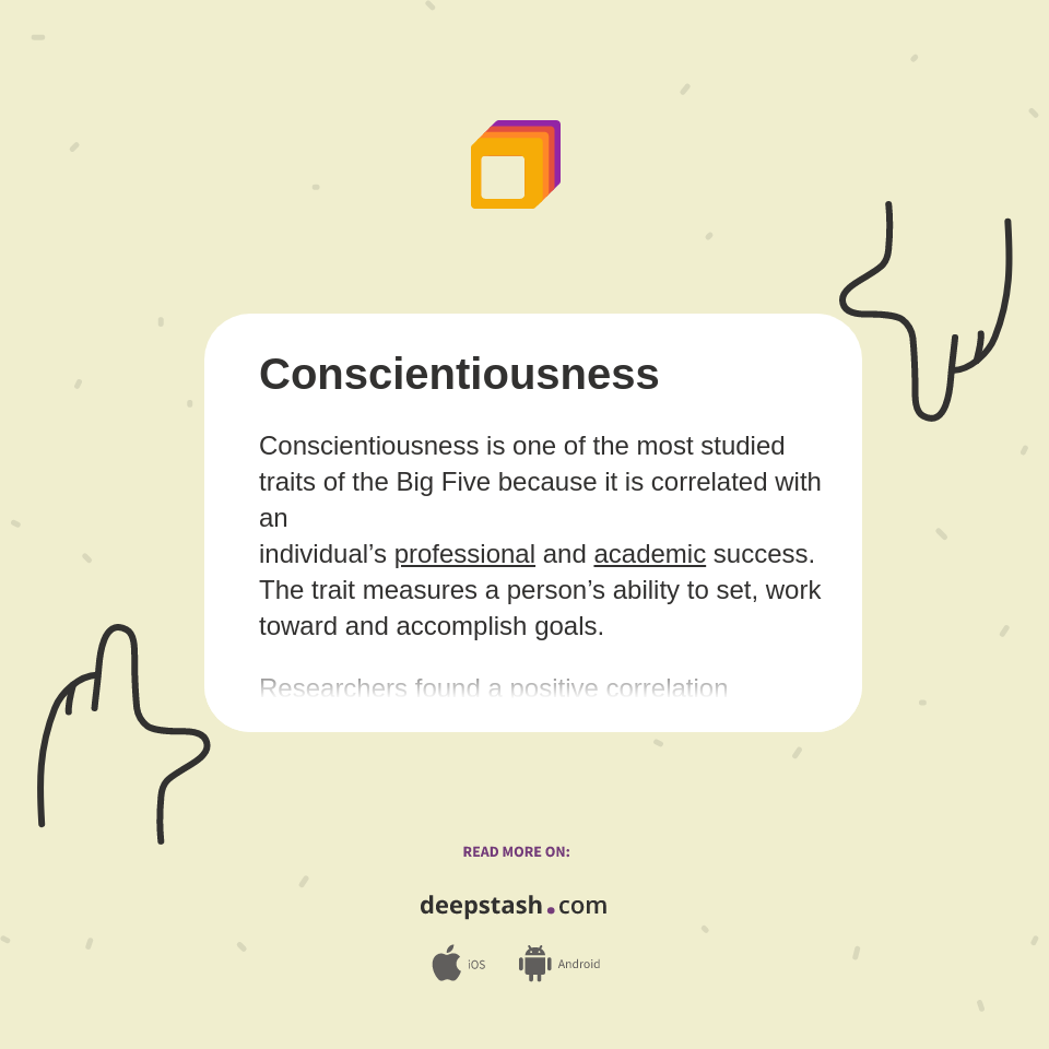 Conscientiousness Deepstash