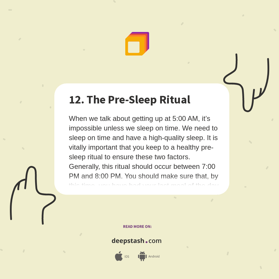 12. The Pre-Sleep Ritual - Deepstash
