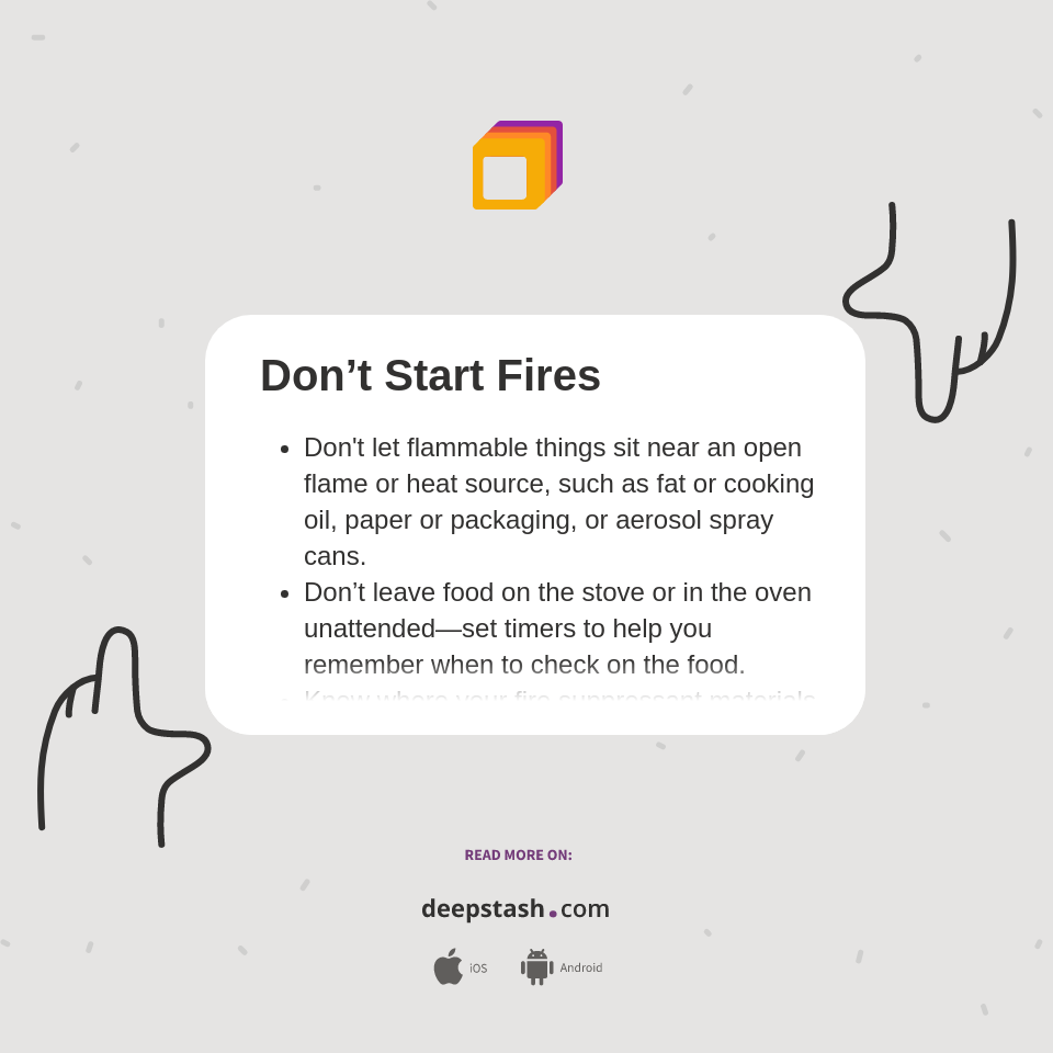 Don’t Start Fires Deepstash