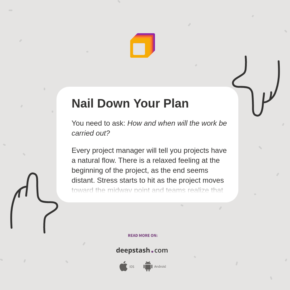 Nail Down Your Plan Deepstash