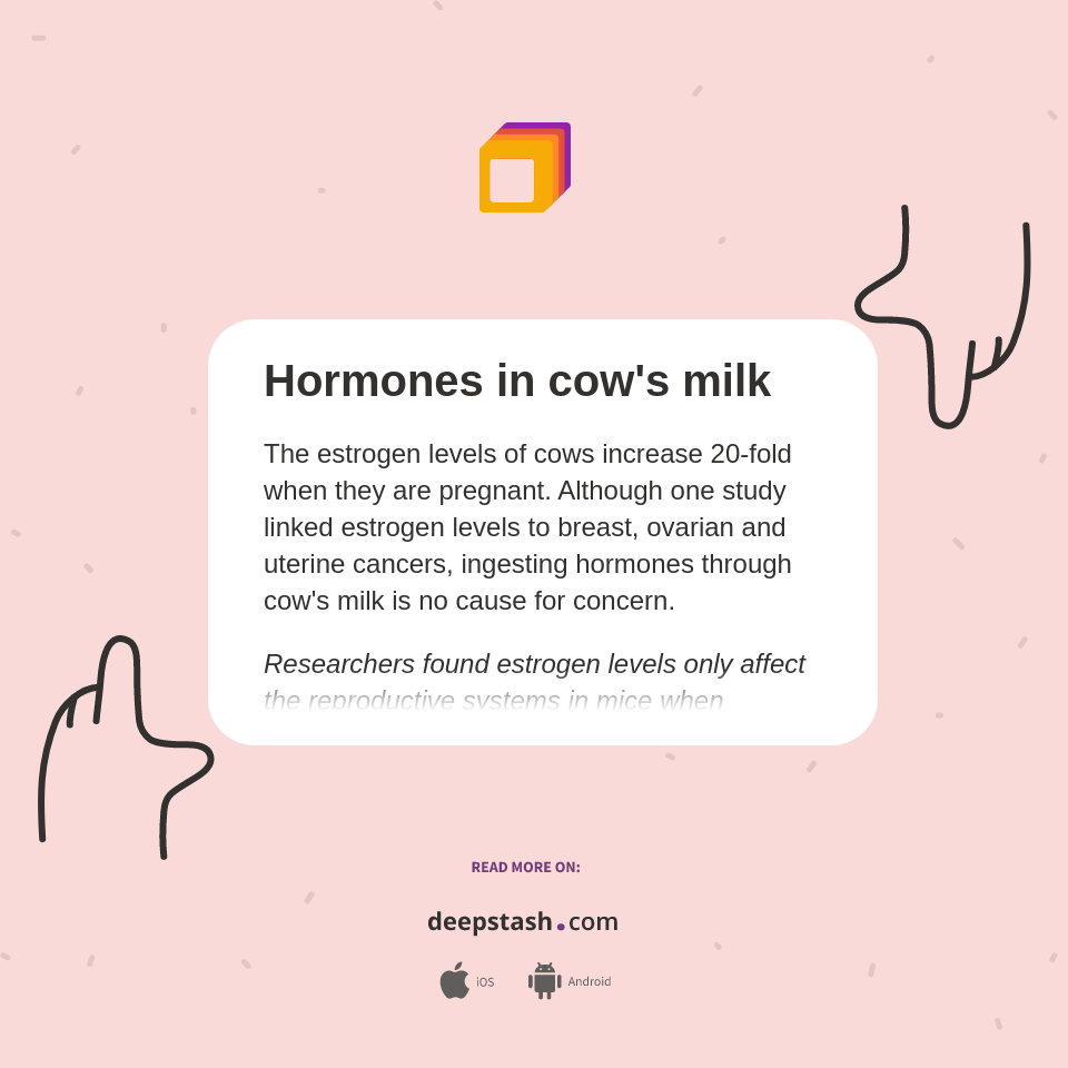 Hormones in cow's milk Deepstash