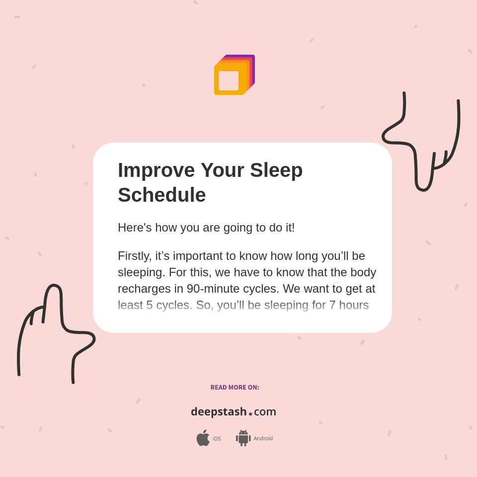 Improve Your Sleep Schedule Deepstash