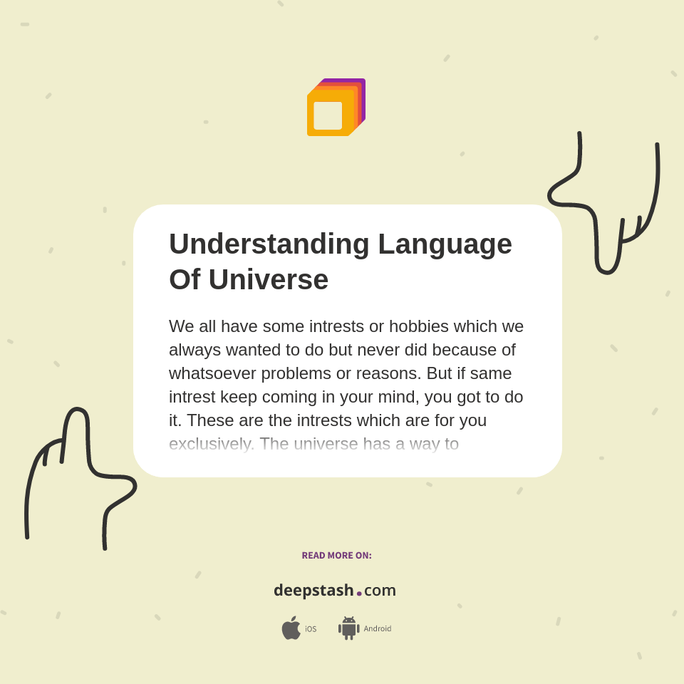 Understanding Language Of Universe - Deepstash