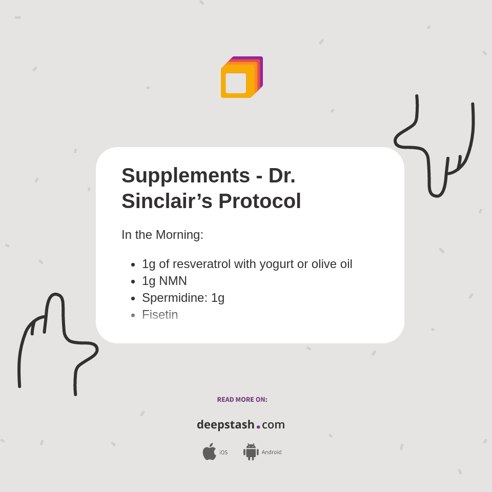 Supplements Dr. Sinclair’s Protocol Deepstash