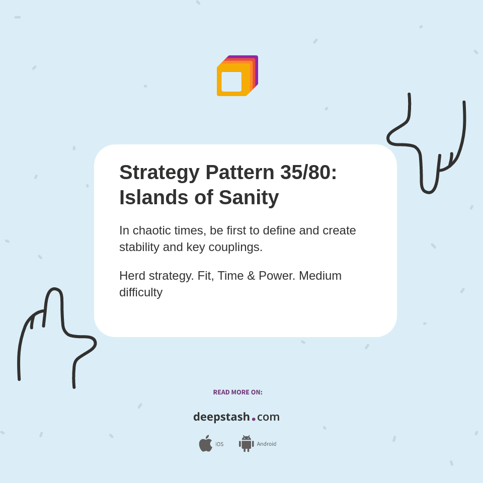 Strategy Pattern 35/80: Islands of Sanity - Deepstash