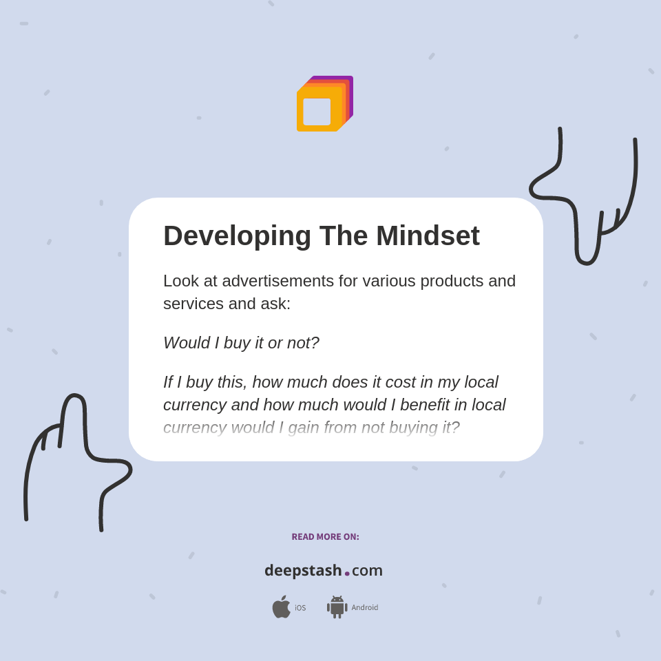 Developing The Mindset Deepstash