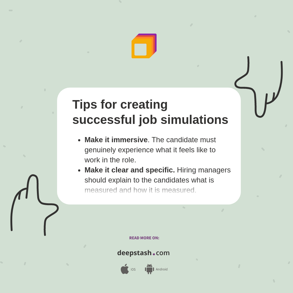 Tips for creating successful job simulations Deepstash