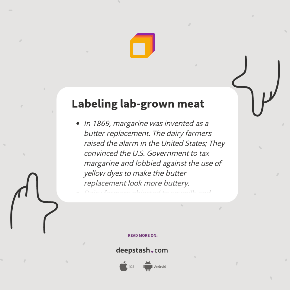 Labeling labgrown meat Deepstash