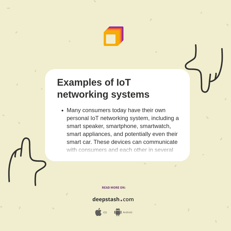 Examples of IoT networking systems - Deepstash