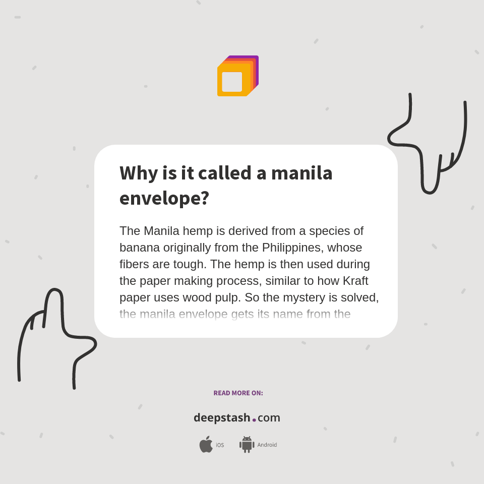Why is it called a manila envelope? Deepstash