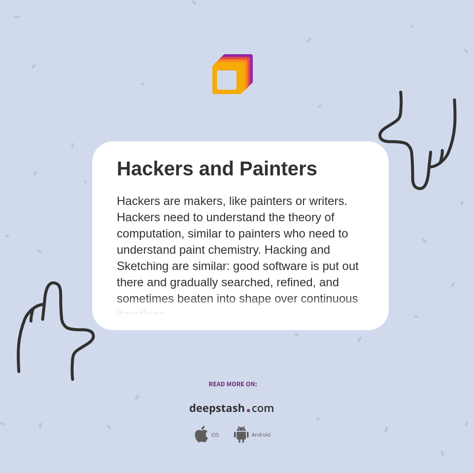 Hackers and Painters Deepstash