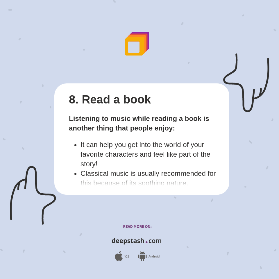 8. Read a book - Deepstash