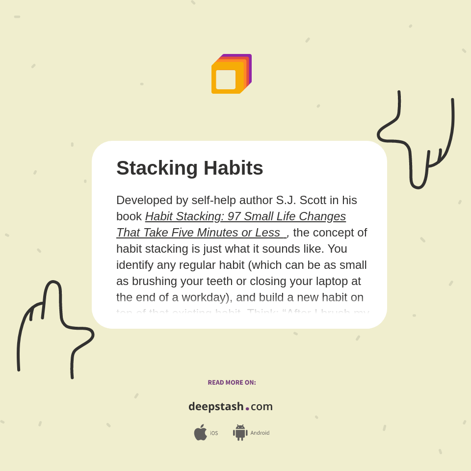 Stacking Habits - Deepstash