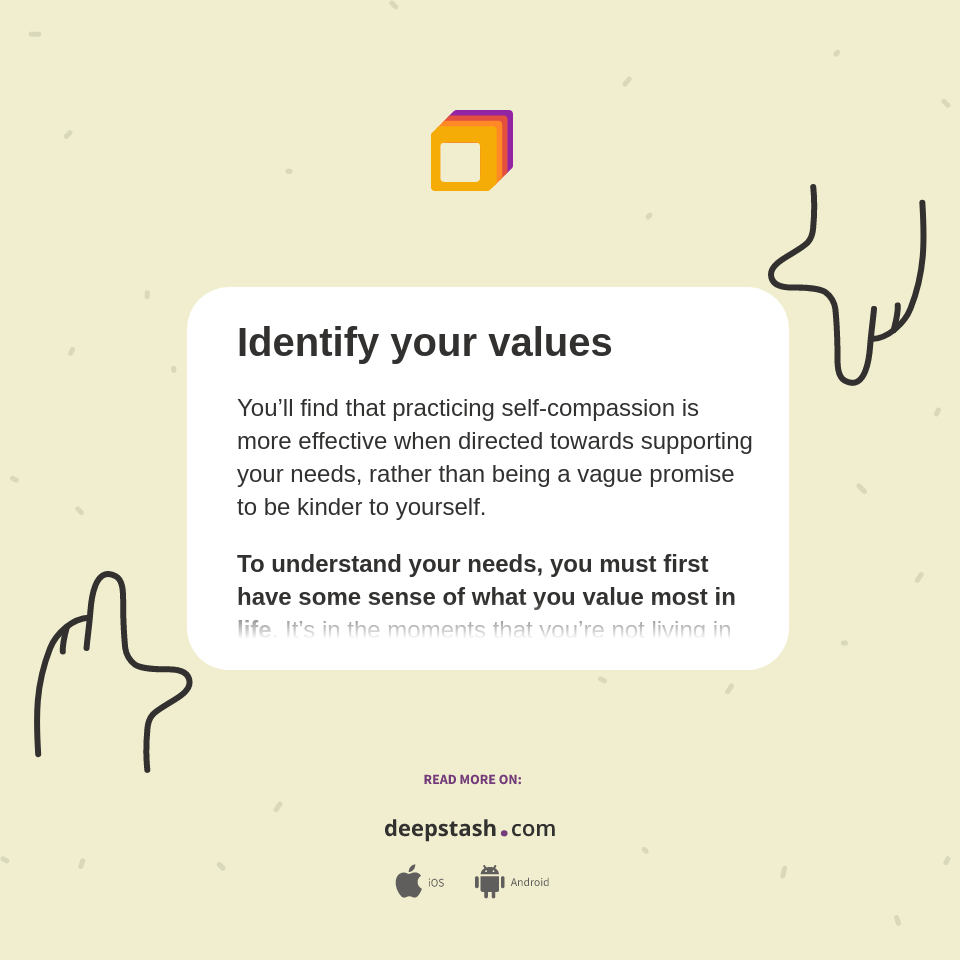 Identify your values - Deepstash