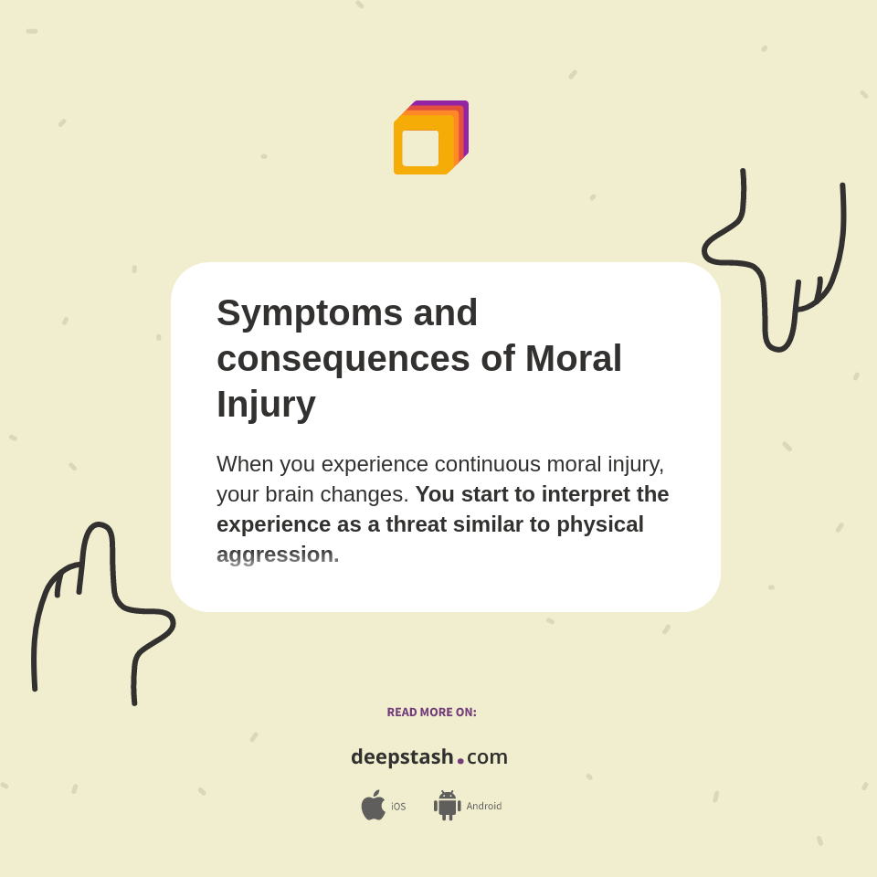 Symptoms and consequences of Moral Injury Deepstash