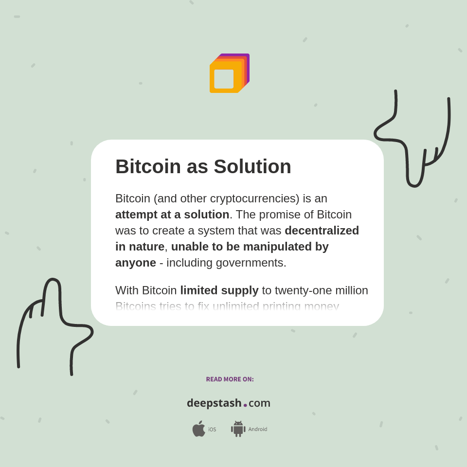 Bitcoin as Solution - Deepstash