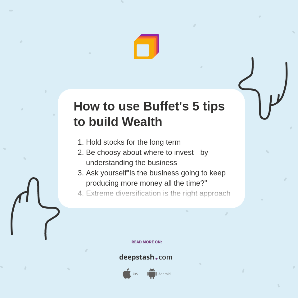 How to use Buffet's 5 tips to build Wealth Deepstash