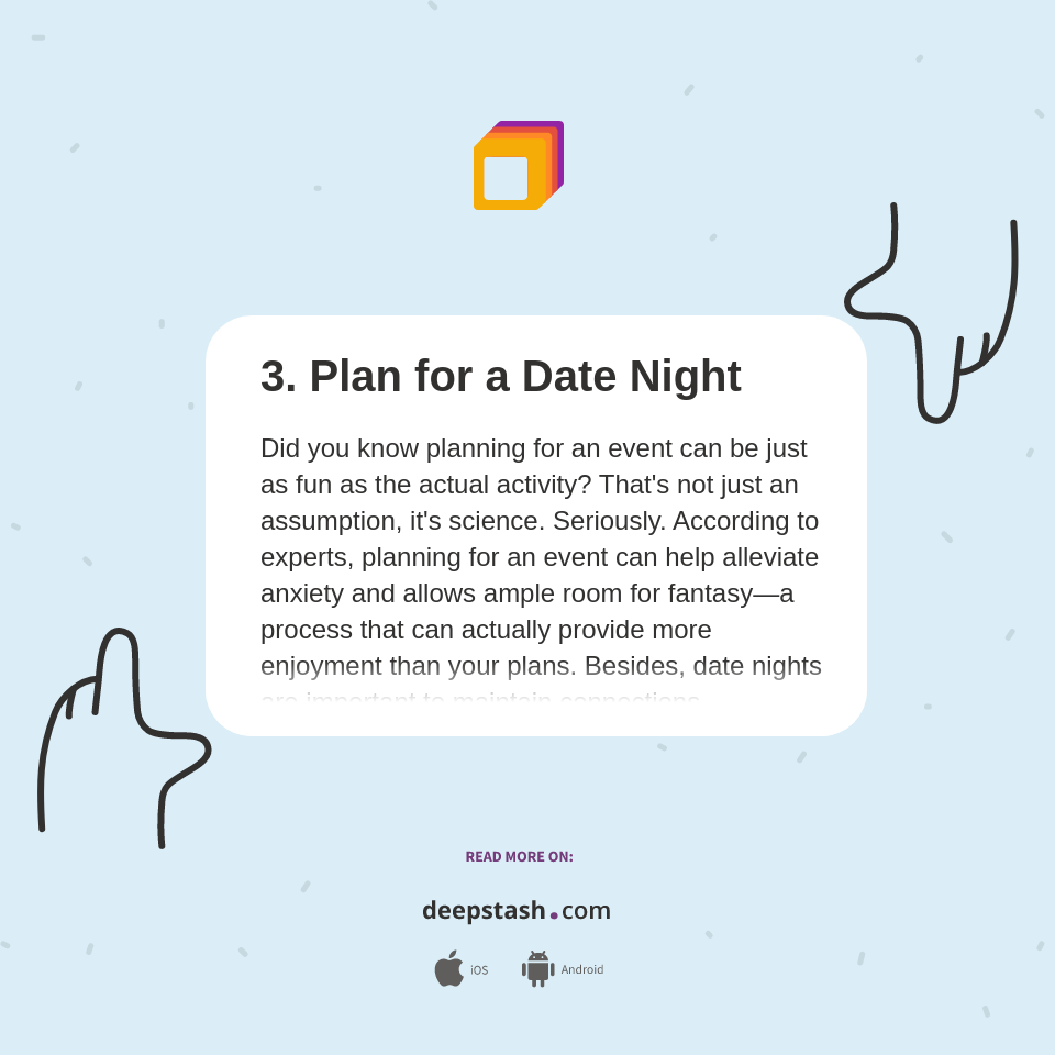 3. Plan for a Date Night - Deepstash