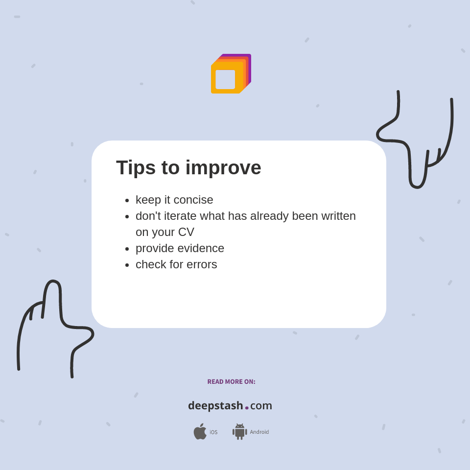 Tips to improve - Deepstash