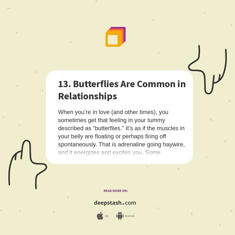 13. Butterflies Are Common in Relationships Deepstash