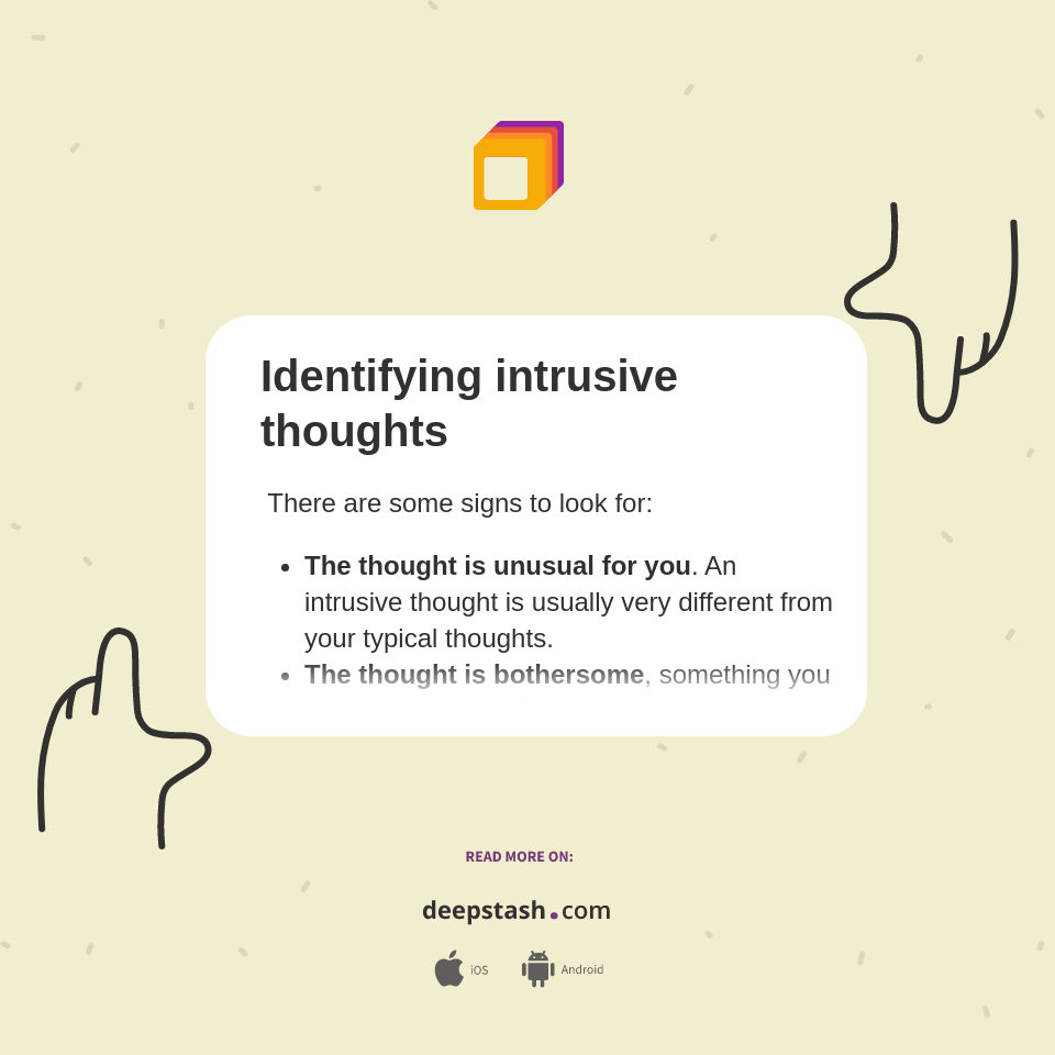 Identifying intrusive thoughts - Deepstash