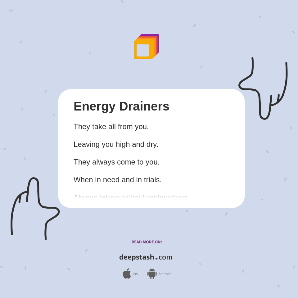 Energy Drainers Deepstash