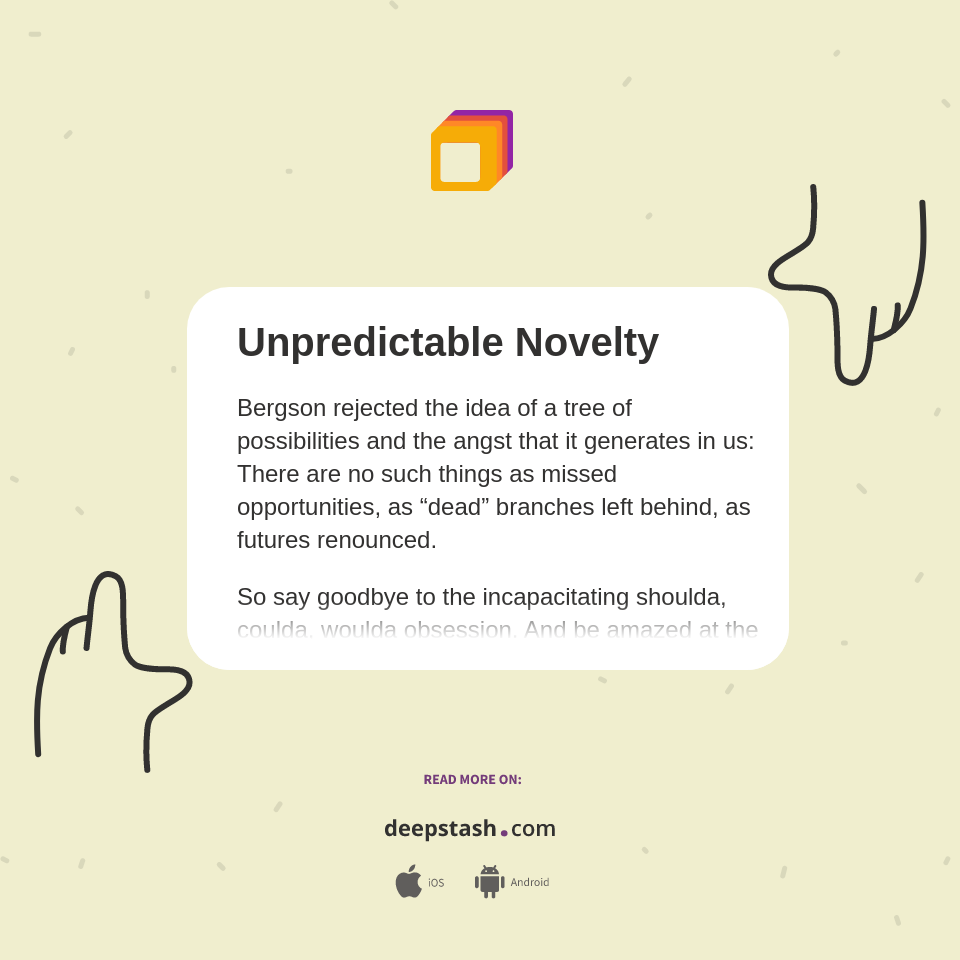 Reading Unpredictable Unpredictable Novelty - Deepstash