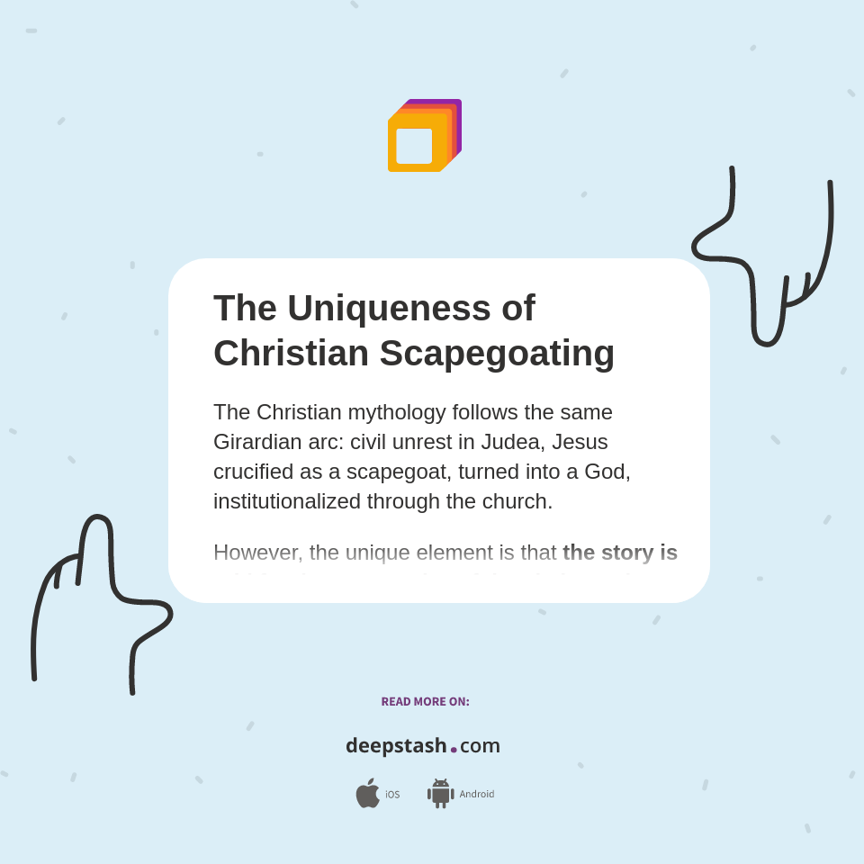 Scapegoatine The Uniqueness of Christian Scapegoating - Deepstash