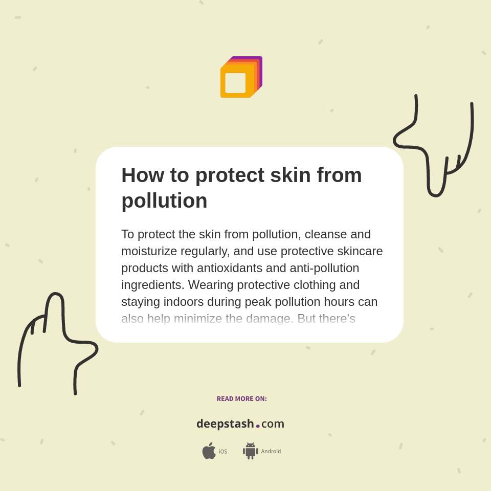 How to protect skin from pollution Deepstash