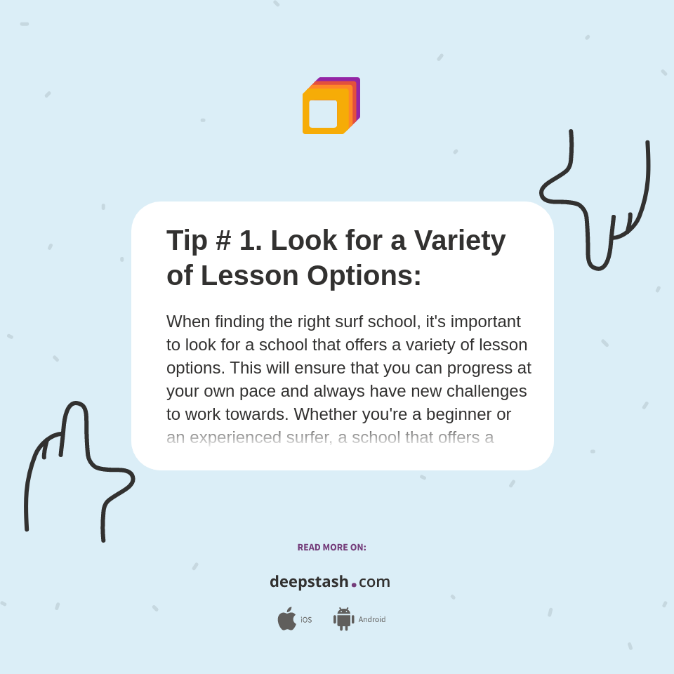 Lesson Variety Tip # 1. Look for a Variety of Lesson Options: - Deepstash