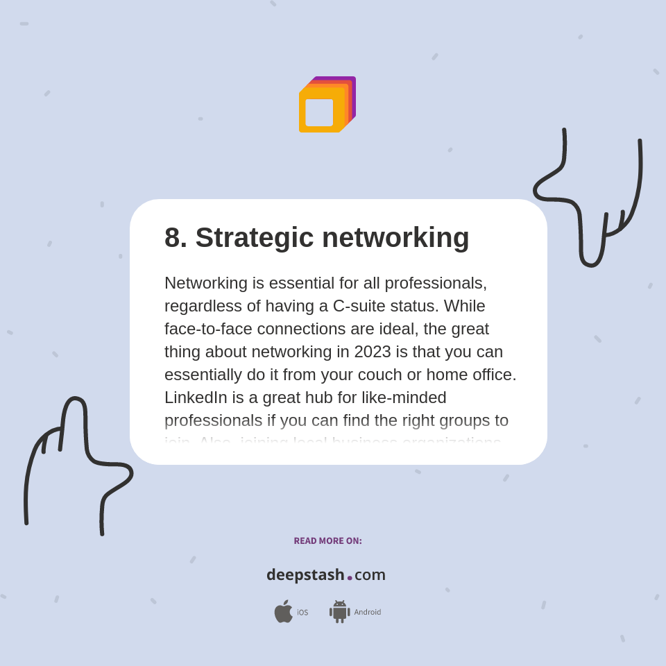8. Strategic networking - Deepstash