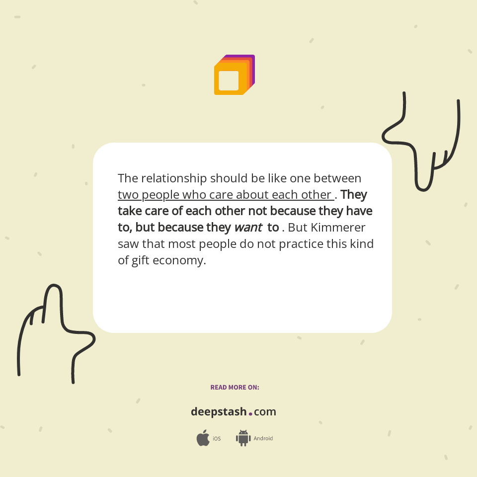 The relationship should be like one between ... - Deepstash