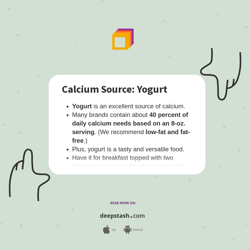 Calcium Source Yogurt Deepstash