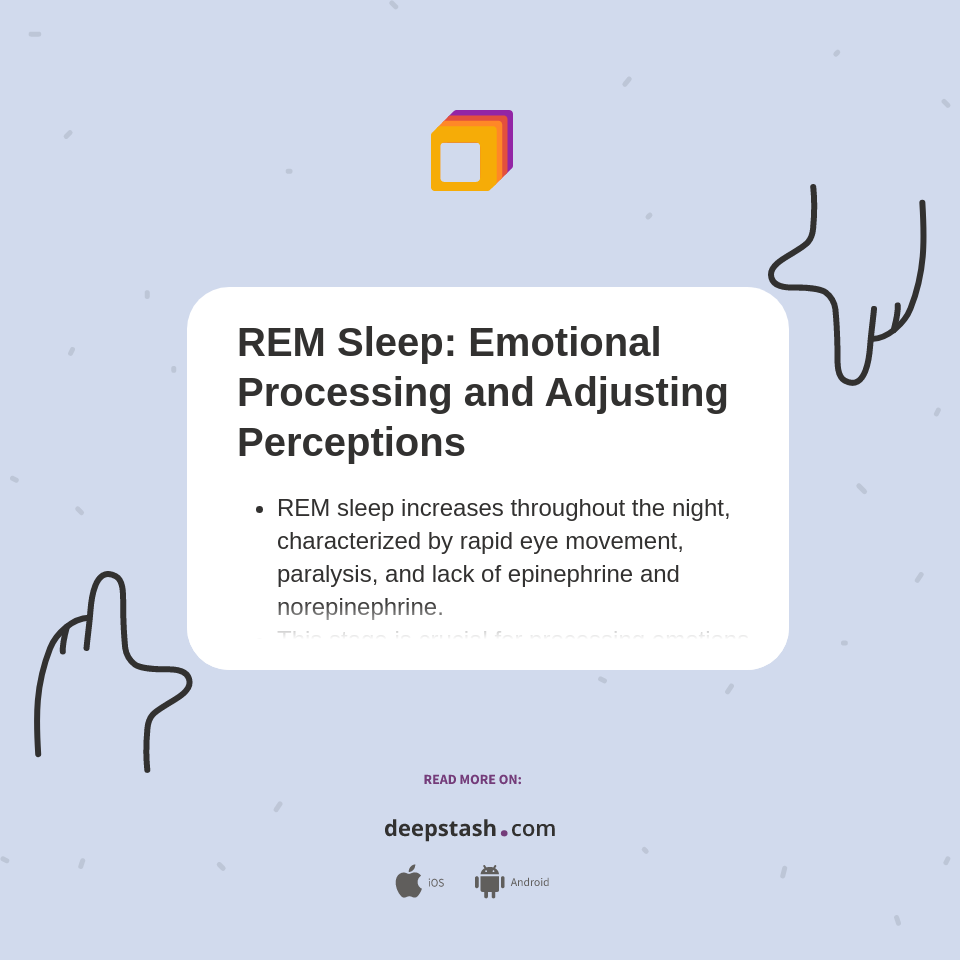 REM Sleep Emotional Processing and Adjusting Perceptions Deepstash