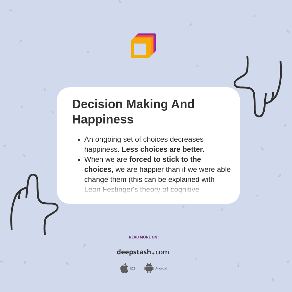 Decision Making And Happiness Deepstash