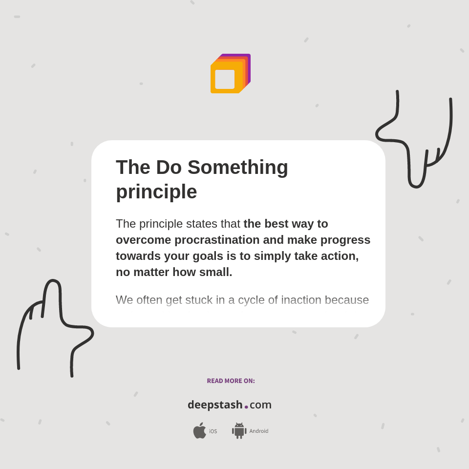 The Do Something Principle Deepstash the-do-something-principle-deepstash