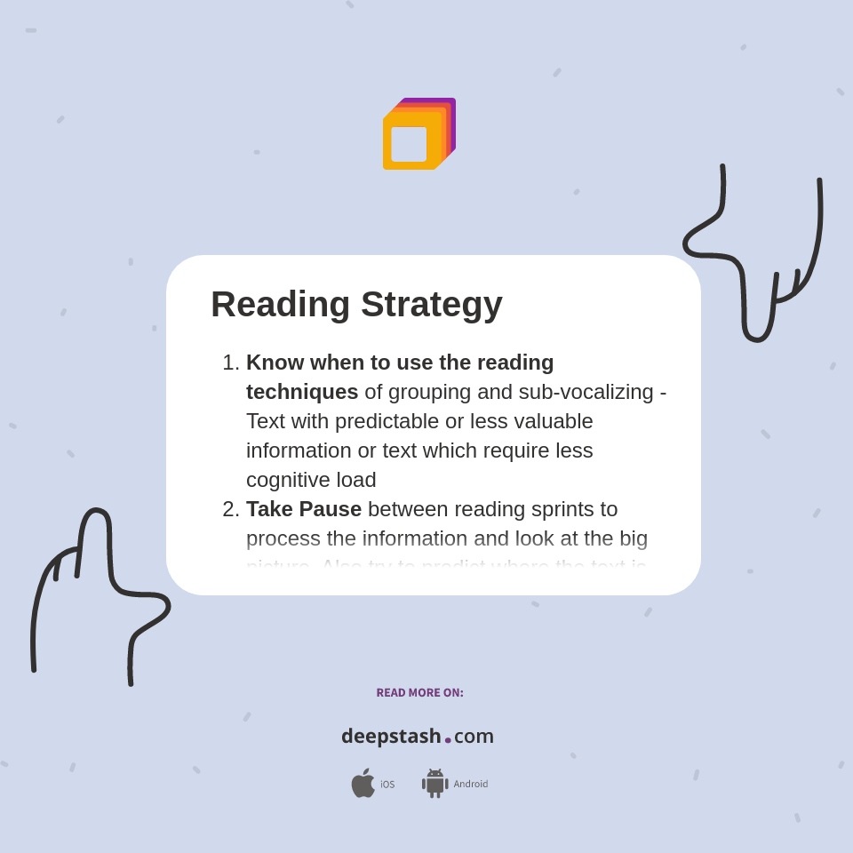 Reading Strategy - Deepstash