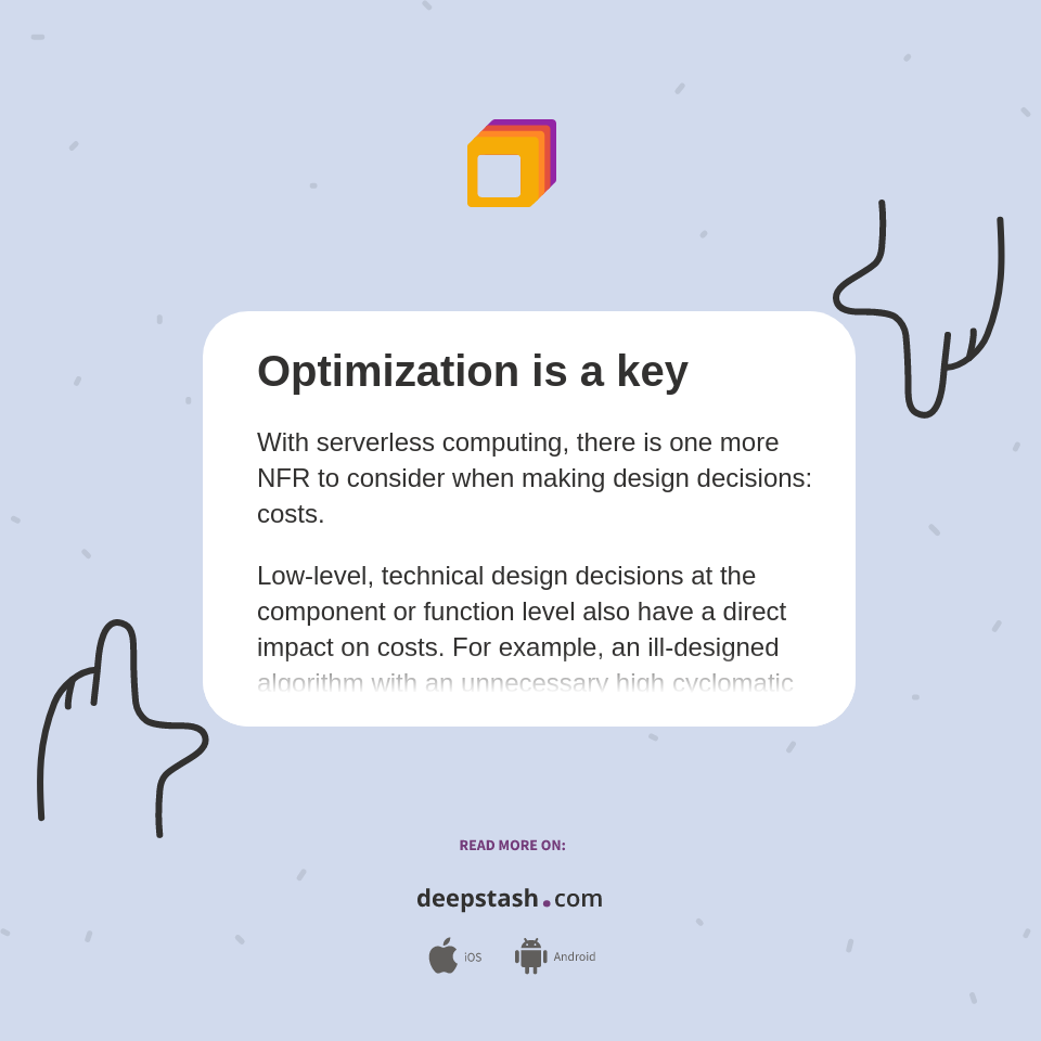 Optimization is a key - Deepstash