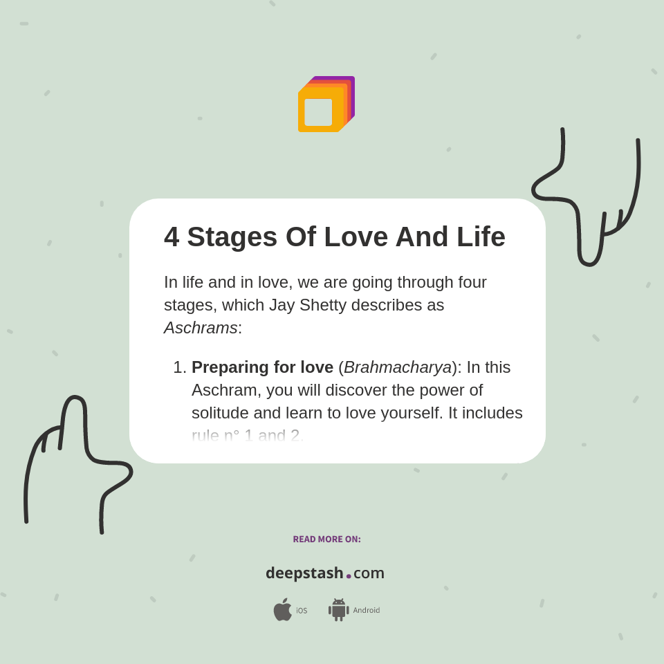 4 Stages Of Love And Life Deepstash