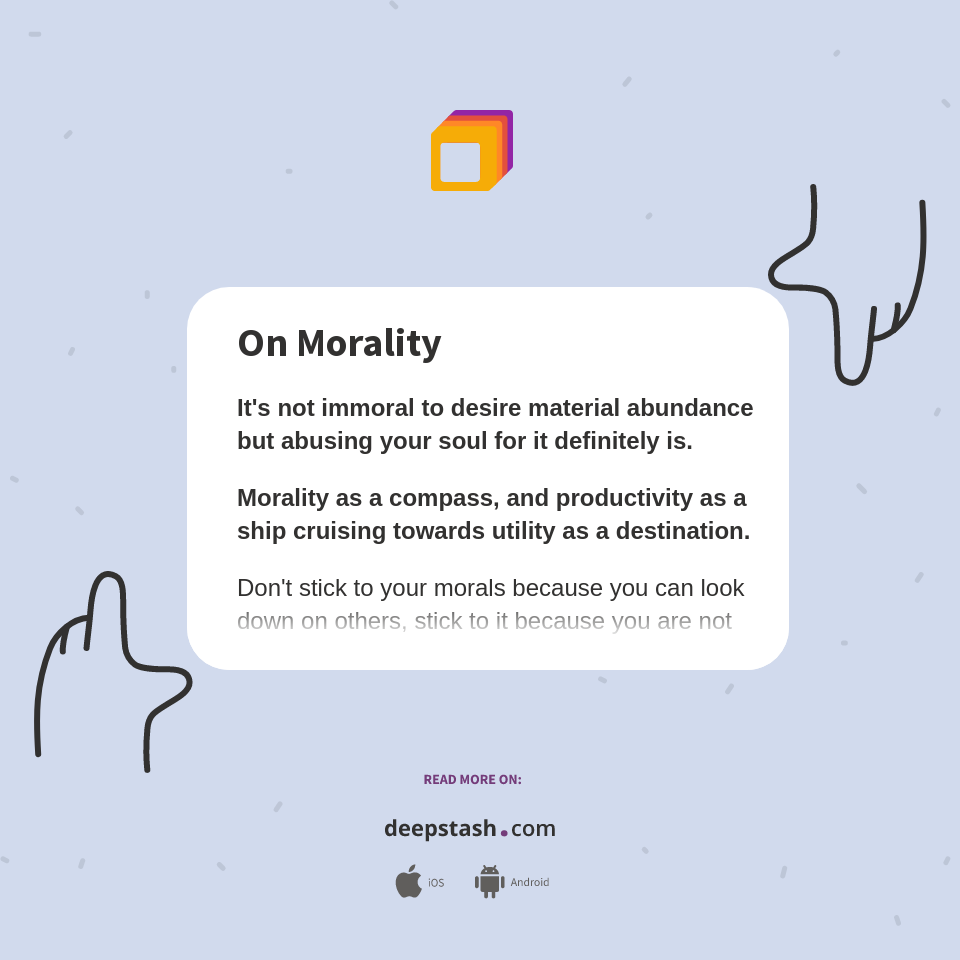 On Morality - Deepstash