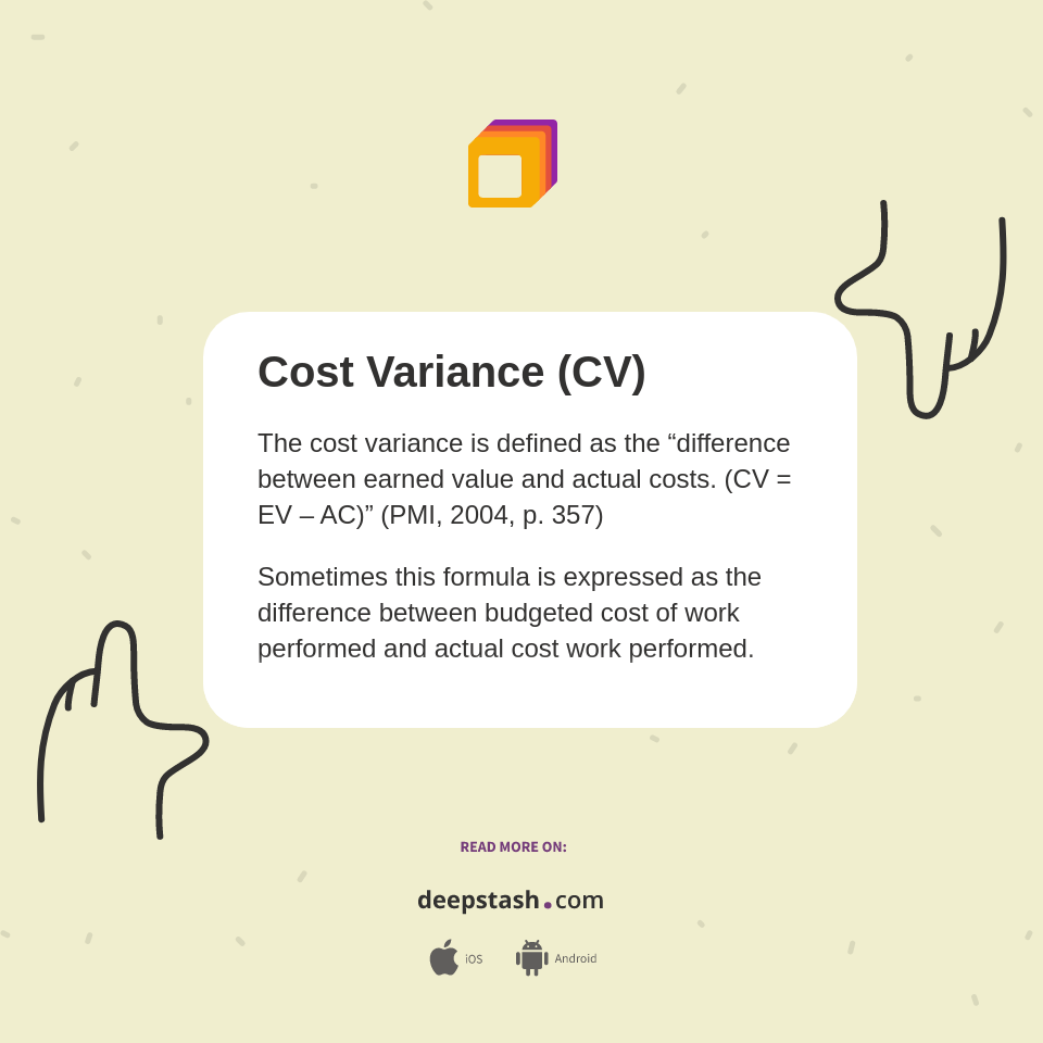 Cost Variance (CV) Deepstash