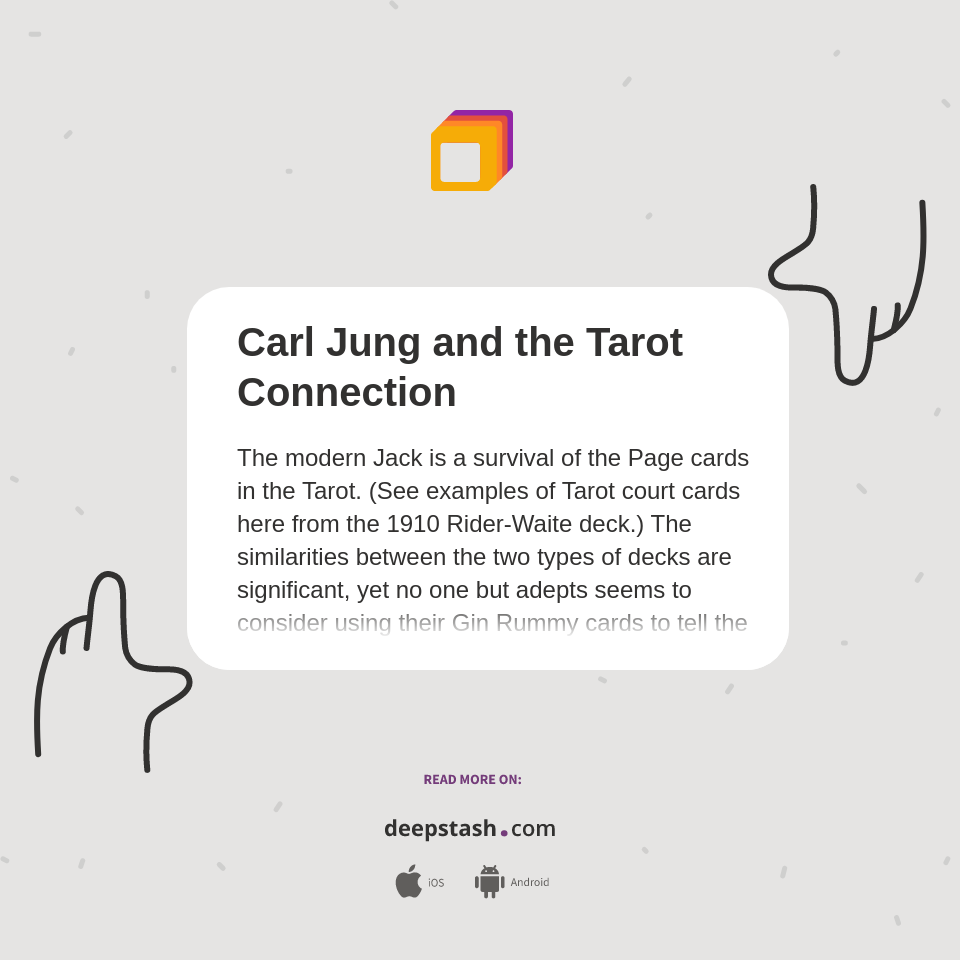 Carl Jung and the Tarot Connection Deepstash