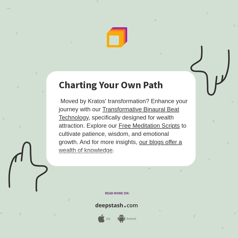 Charting Your Own Path Deepstash