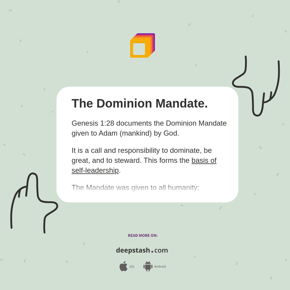 The Dominion Mandate Deepstash